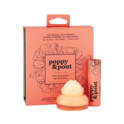 Poppy & Pout Lip Care Duo / Pink Grapefruit