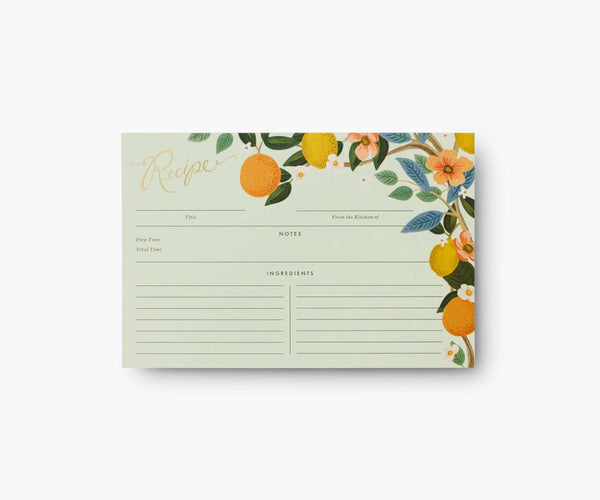 Rifle Paper Co. Citrus Grove Recipe Cards
