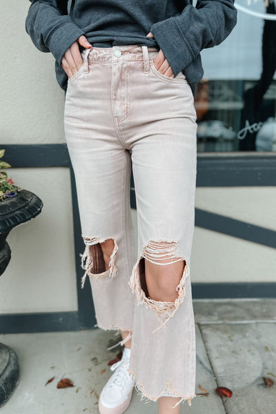 Morgan Distressed Jeans / Rose by Vervet