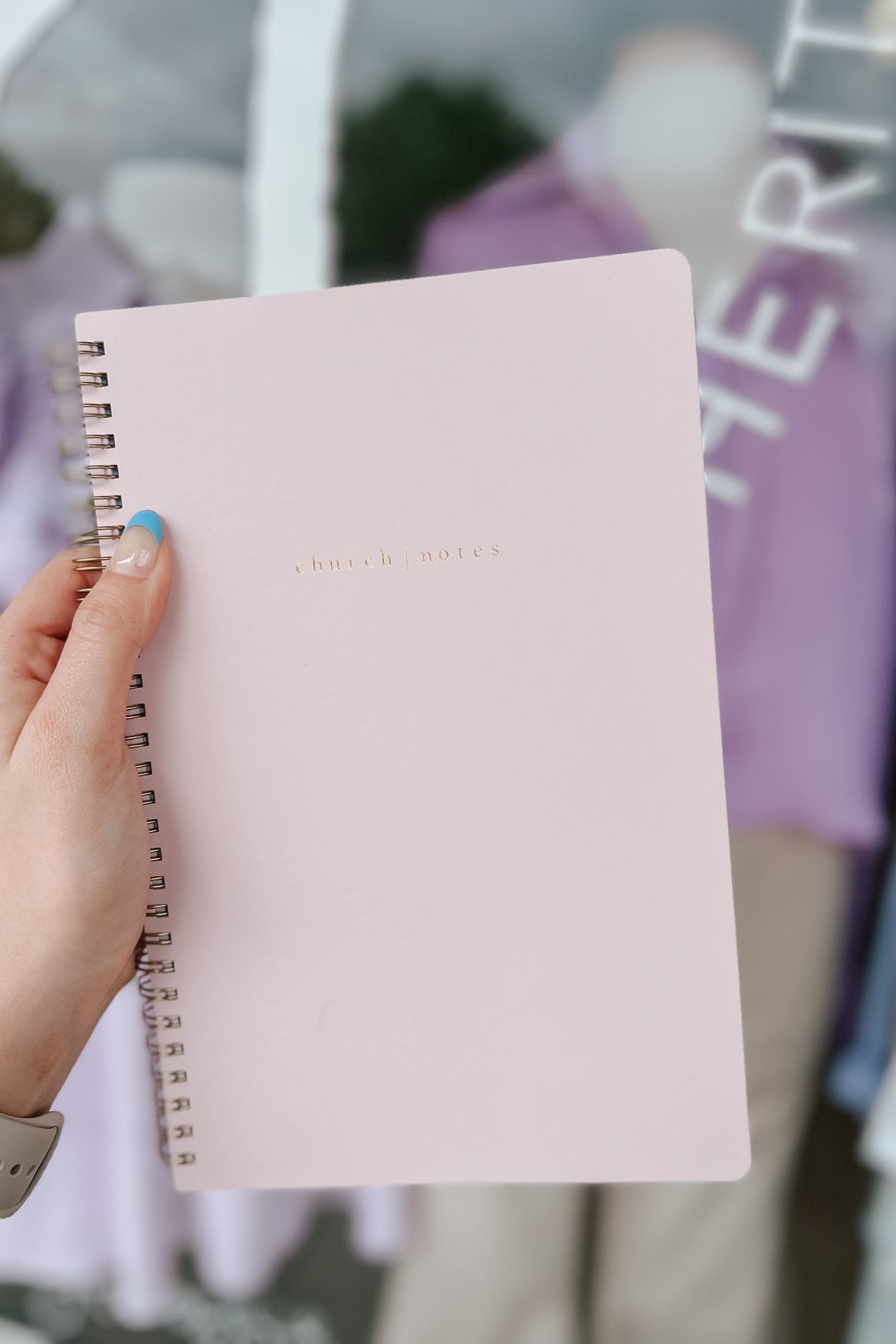 Church Notes Spiral Notebook / Blush Pink