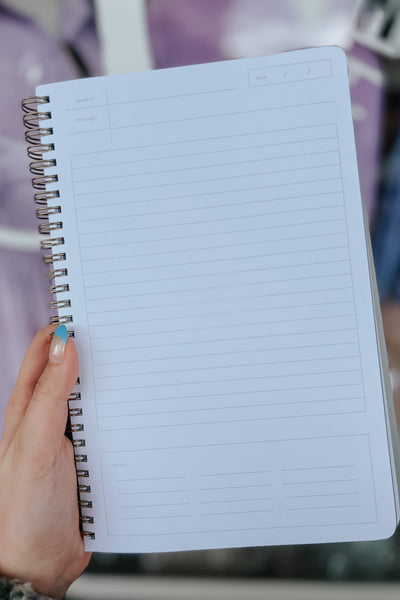 Church Notes Spiral Notebook / Dove Grey