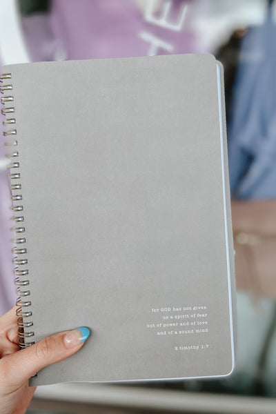 Church Notes Spiral Notebook / Dove Grey