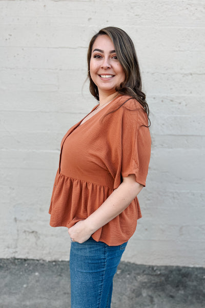 Montego Blouse / Burnt Sienna