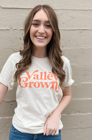 Valley Grown Tee / Ivory and Peach