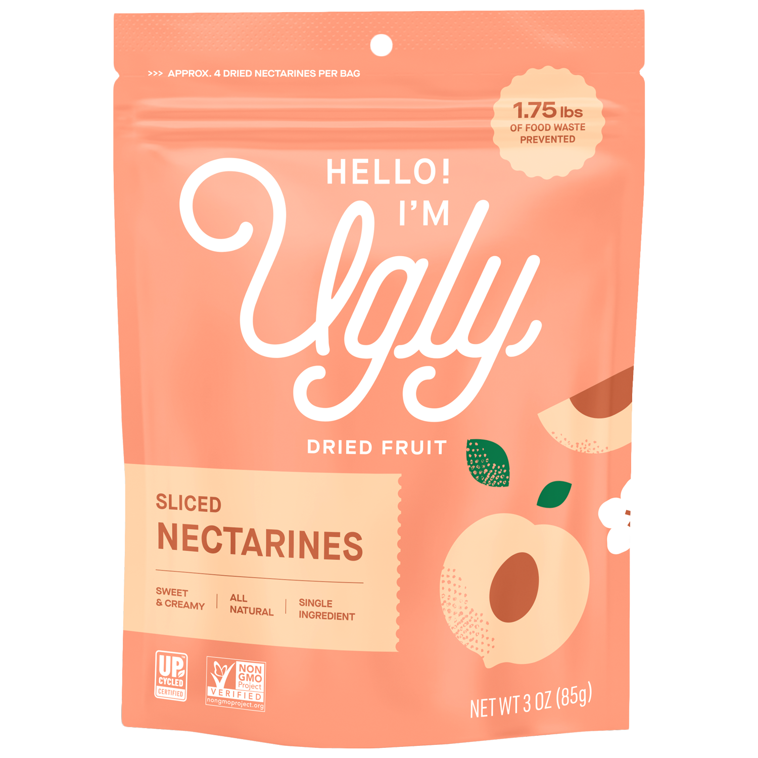 Ugly Co. 3 oz Dried & Sliced Nectarines