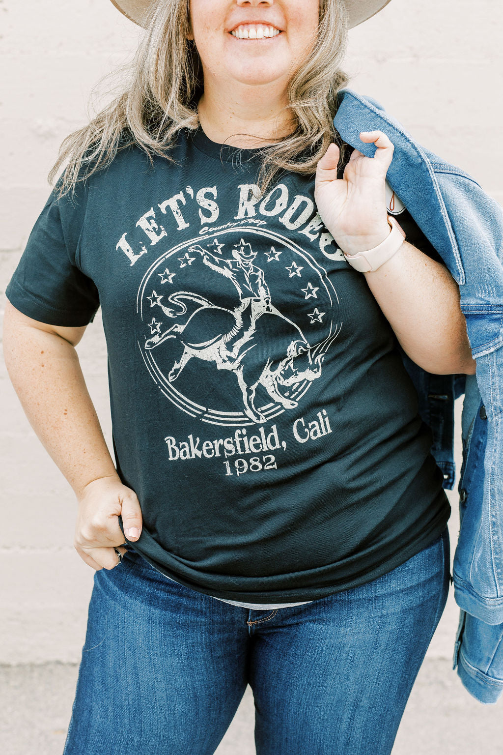 Let's Rodeo Bakersfield Graphic Tee / Black