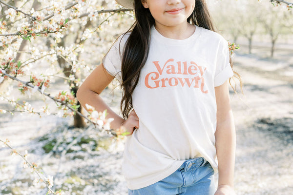 Valley Grown Youth Tee / Ivory + Peach