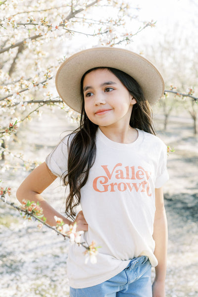 Valley Grown Youth Tee / Ivory + Peach